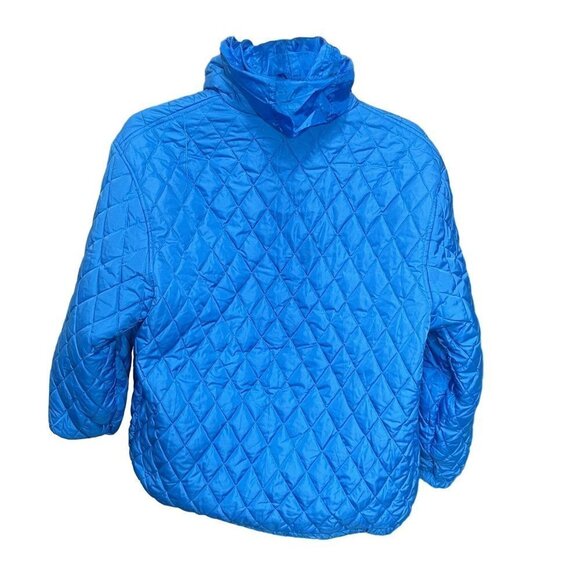 Nautica womens mens blue puffer jacket with hidden hoodie‎ - Picture 2 of 11